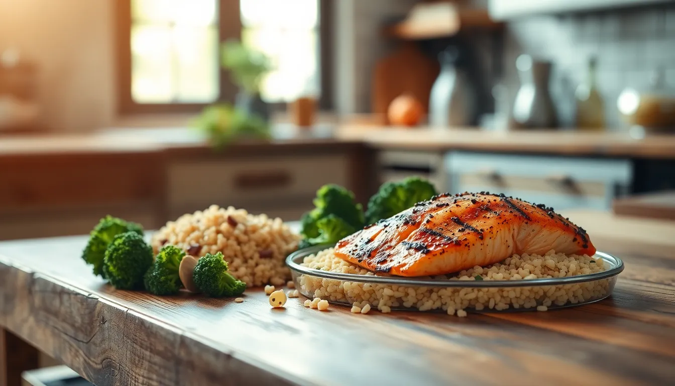 건강한 식단을 준비하는 모습